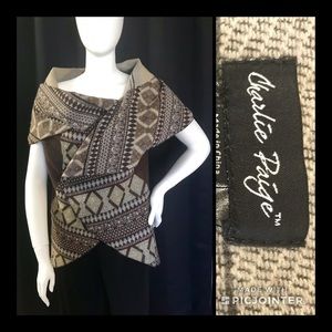 Charlie Paige collared wrap vest